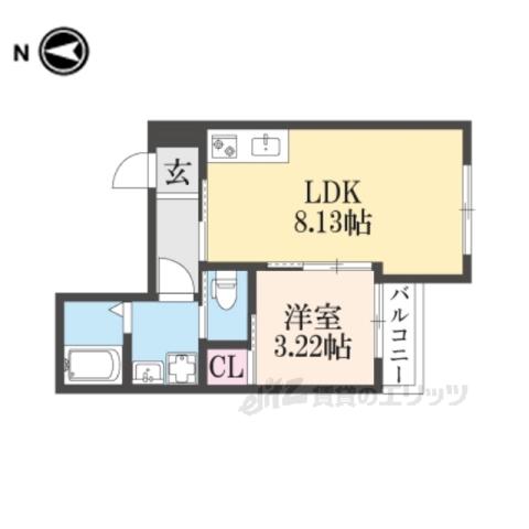 PORTOFINO六地蔵(1LDK/3階)の間取り写真