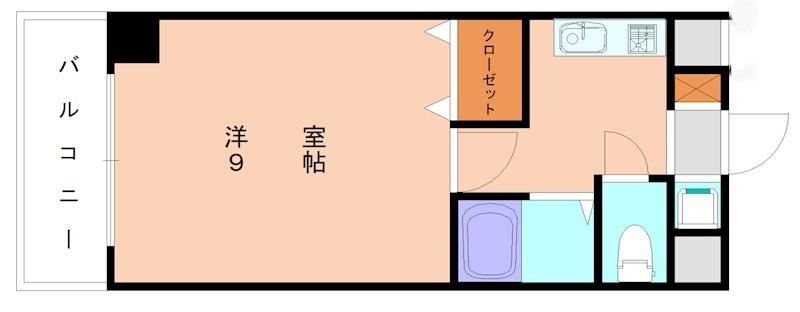 マルワロイヤルガーデン(1K/5階)の間取り写真