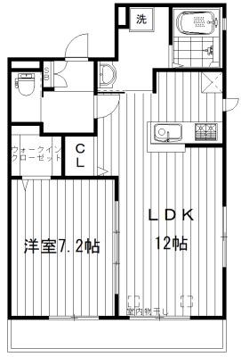 クインス中野(1LDK/1階)の間取り写真