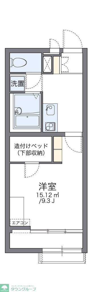 レオパレスおおどり(1K/2階)の間取り写真