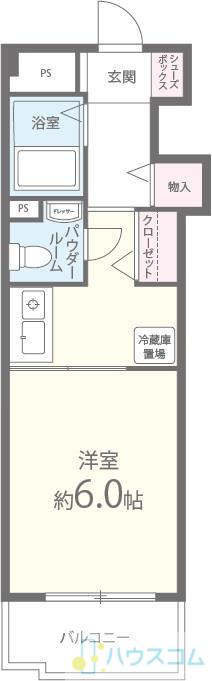 ホワイトプラザ(1K/2階)の間取り写真