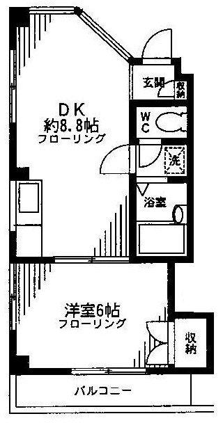 メゾン37(1LDK/2階)の間取り写真
