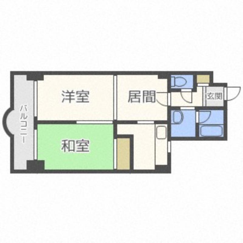 セルシオ11(1LDK/6階)の間取り写真