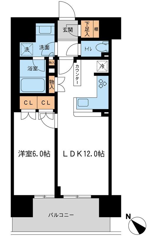 ブレス宮崎台(1LDK/3階)の間取り写真