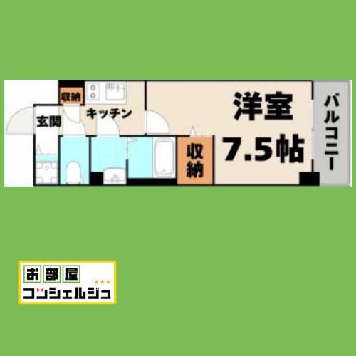 エスリード新栄プライム(1K/6階)の間取り写真