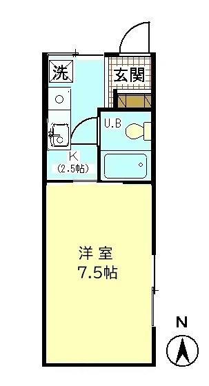 須山ビル(1K/3階)の間取り写真