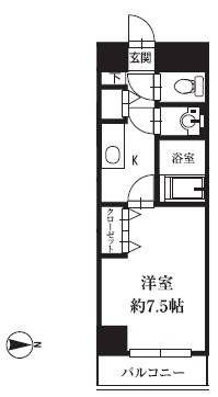 HF銀座レジデンスイーストII(1K/10階)の間取り写真