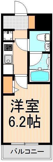 メインステージ北千住V(1K/3階)の間取り写真