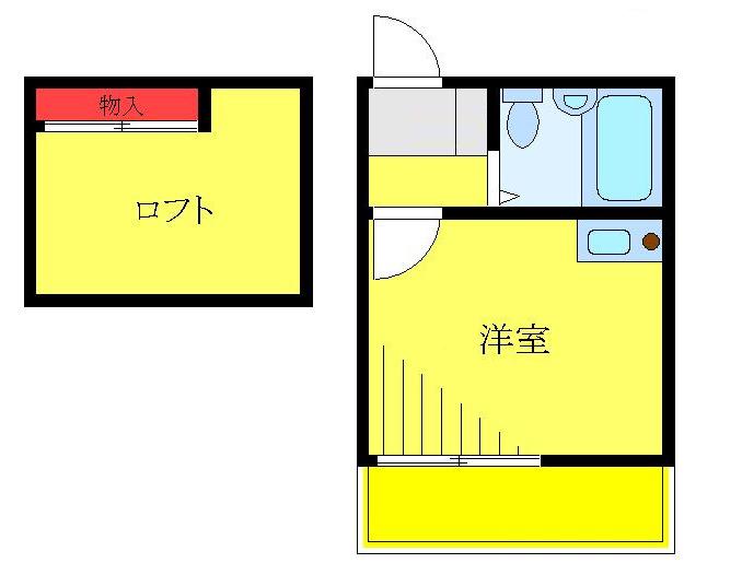 クレイドルIII(ワンルーム/2階)の間取り写真