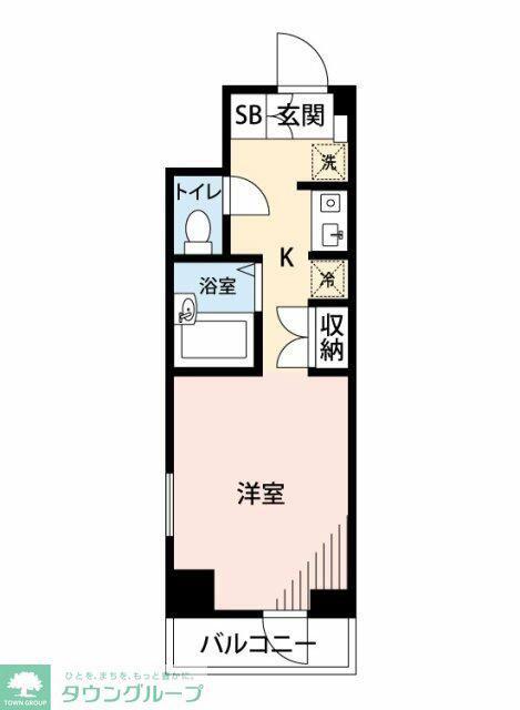 B-WALL神保町(ワンルーム/6階)の間取り写真