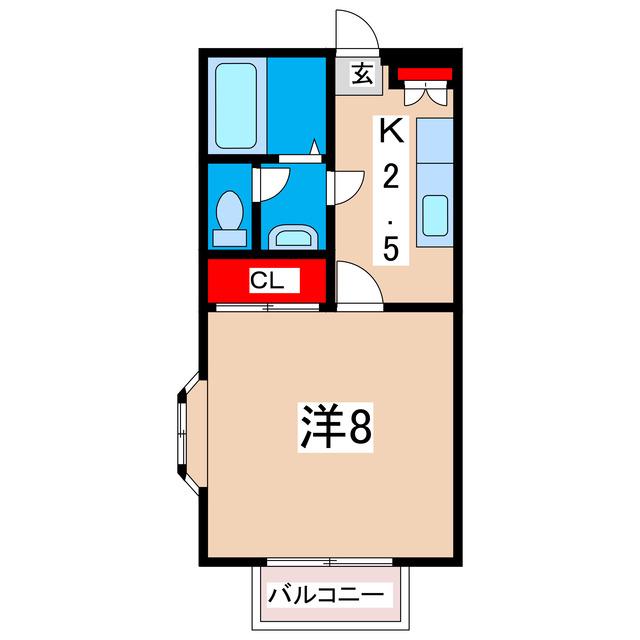 サニーハウスK(1K/1階)の間取り写真