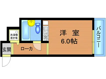 山脇ビル(1K/2階)の間取り写真