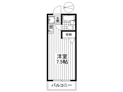 エクセラン成城(ワンルーム/3階)の間取り写真