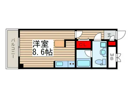 ダイワティアラ津田沼VI(ワンルーム/1階)の間取り写真