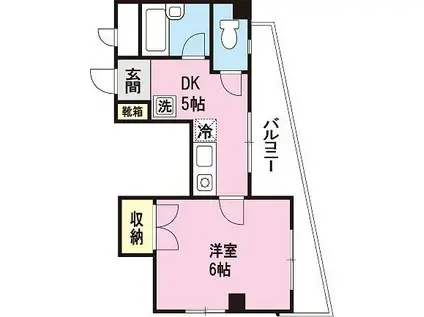 エトワール関谷(1K/2階)の間取り写真