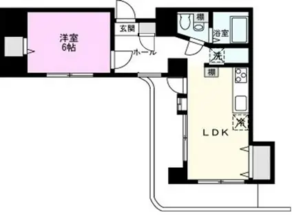 グリーンパーク第3五反野(1LDK/5階)の間取り写真