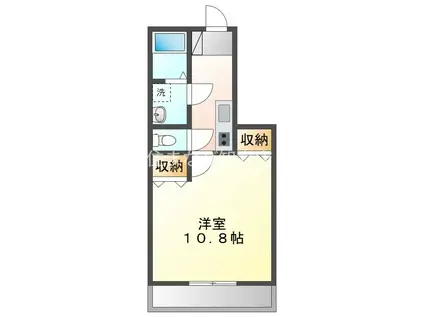 ハイツ田戸 II(1K/2階)の間取り写真