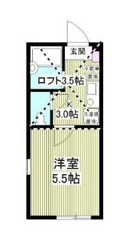 LALUCE YOKOHAMA(1K/2階)の間取り写真