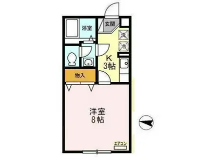 セジュール古舘(1K/2階)の間取り写真