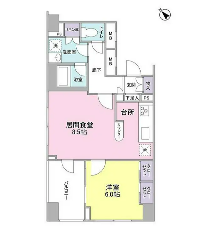 アルス中目黒ヴィルトレーテ 3階階 間取り