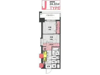 ORIENT BLD NO.88 マリナゲートサンズ(2K/4階)の間取り写真