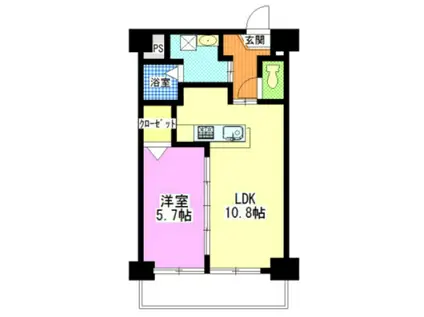 アリビオ高柳(1LDK/5階)の間取り写真