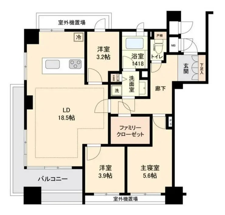 プロスペクト森下 2階階 間取り