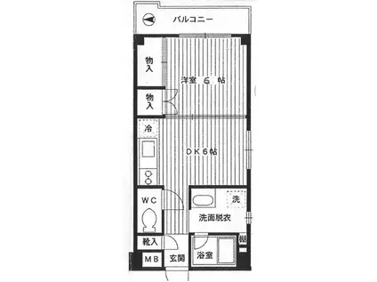 ミラコスタ中野(1DK/1階)の間取り写真