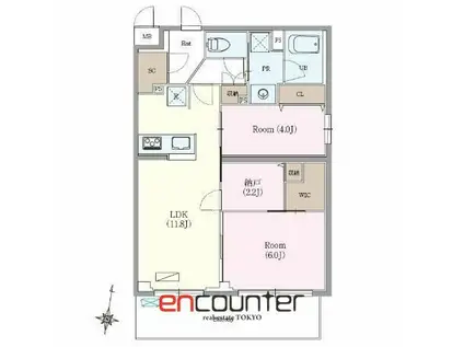 ロイジェント練馬高野台(2SLDK/2階)の間取り写真
