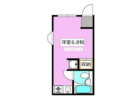 メゾンド ラフィーユ(ワンルーム/2階)の間取り写真