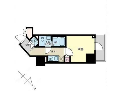 プライマル品川大森海岸(1K/11階)の間取り写真