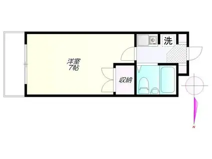 センチュリー目黒原町(1K/1階)の間取り写真