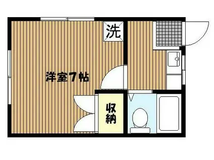 野本ハイツ(1K/1階)の間取り写真