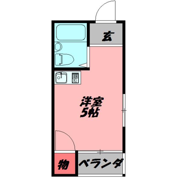 ツインイースト(ワンルーム/4階)の間取り写真