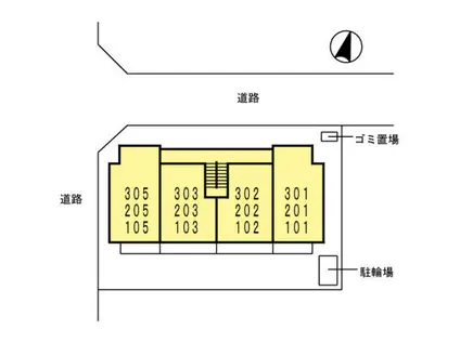 ユーハウス(1LDK/3階)の間取り写真