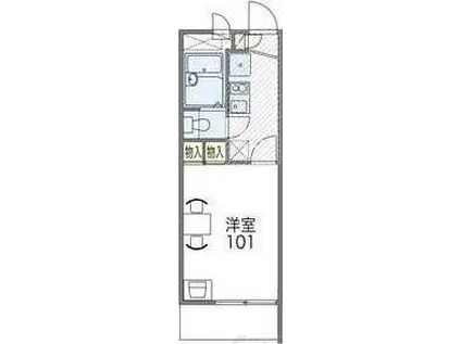 レオパレスジュネス(1K/1階)の間取り写真