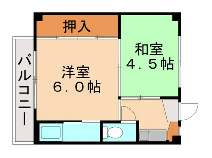 ビレッジハウス萩原(2K/1階)の間取り写真