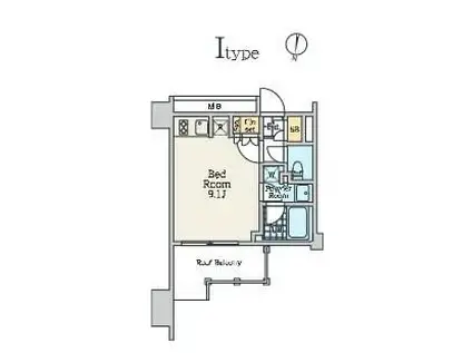 クレストコート中野富士見町(ワンルーム/6階)の間取り写真