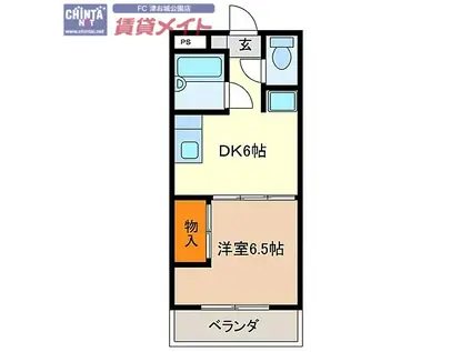 アーバンM21(1DK/3階)の間取り写真