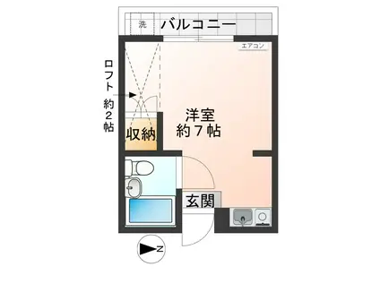 FUJI HAITSU(ワンルーム/2階)の間取り写真