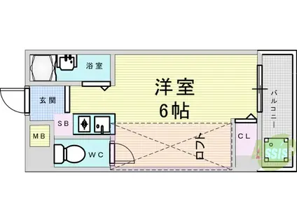 新大阪OMパレス(ワンルーム/3階)の間取り写真