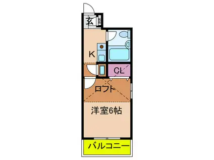 マンハッタンヒルズ(1K/8階)の間取り写真