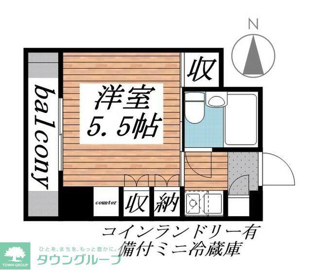 第12明智ビル(1K/2階)の間取り写真