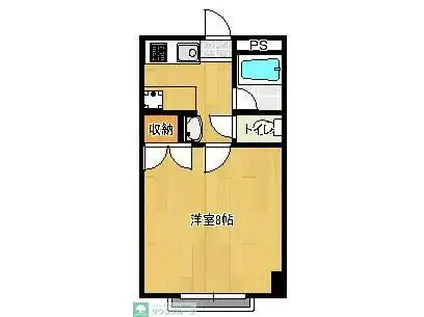 東千葉ハイリビング六番館(1K/2階)の間取り写真