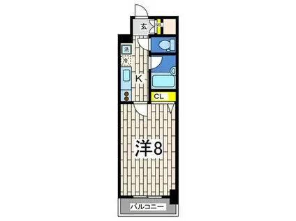 カスタリア野毛山(1K/5階)の間取り写真