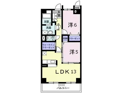 フォレストリバー(2LDK/3階)の間取り写真