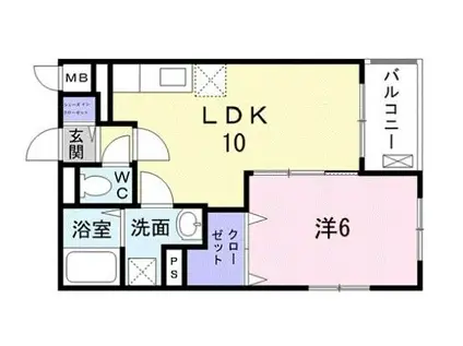 パークレスト(1LDK/1階)の間取り写真