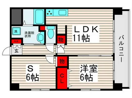 ウィステリア西新井(1SLDK/2階)の間取り写真