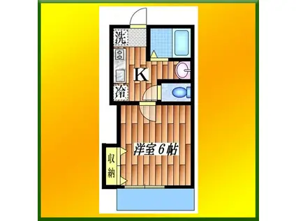 SUNMALL・K(1K/1階)の間取り写真