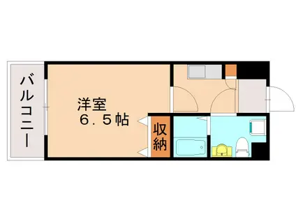 ラセット博多(1K/4階)の間取り写真